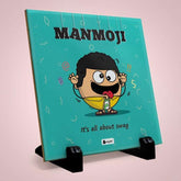 Manmoji Printed Table Décor Ceramic Tile 6x6 Inches